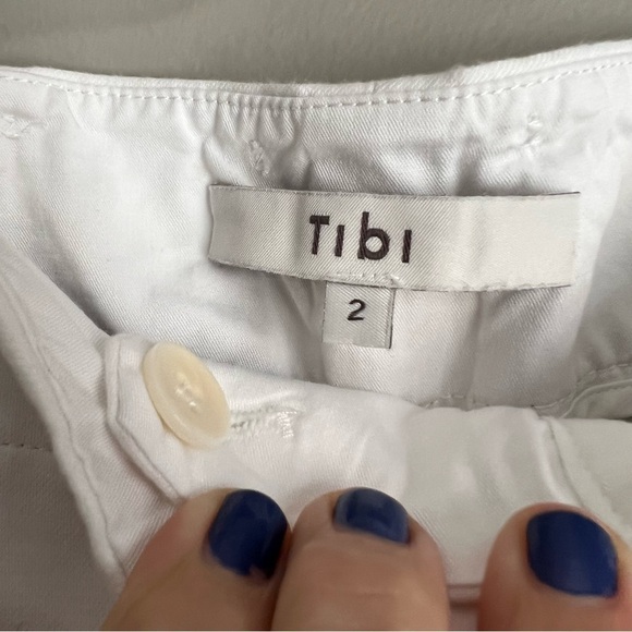 Tibi White Wide Leg Pants Trousers - Picture 4 of 6